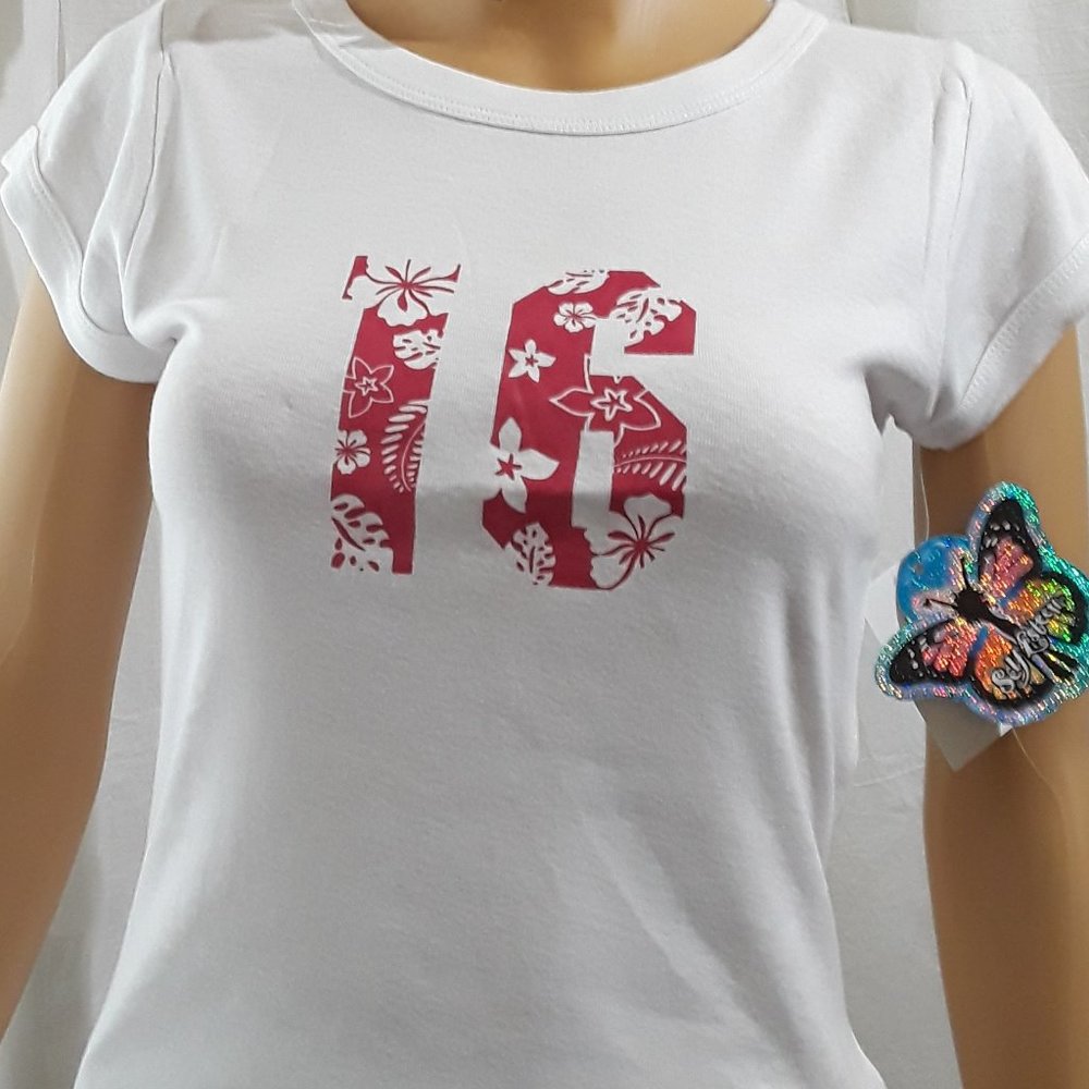 SELF ESTEEM,   WOMEN'S T-SHIRT,   WHITE COLOR.